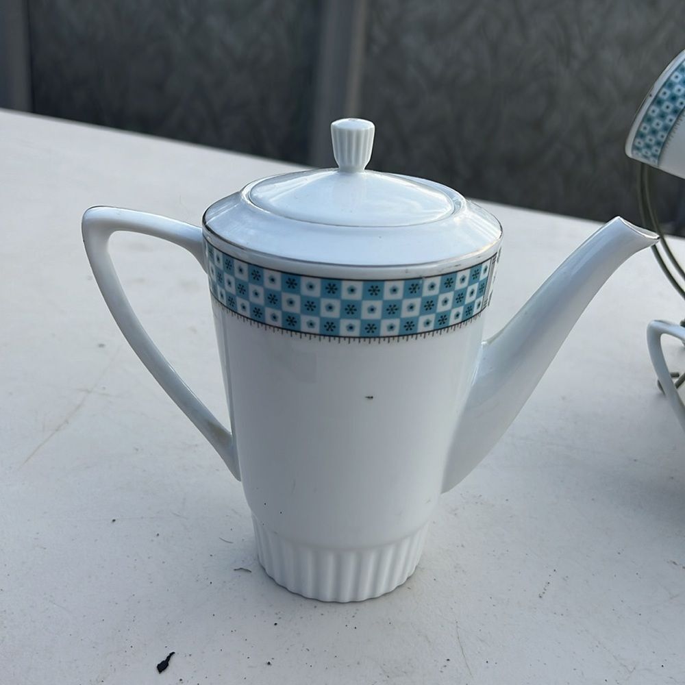 ✨ Mid-Century Modern Tea/Coffee/Chocolate Set – Complete with Rack - Picture 2 of 5